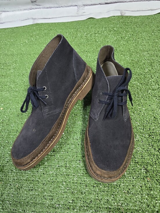 Clarks Bushacre Rand Genuine Leather Suede Chukka Boots Dark Navy Mens Size 9.5 main image 15